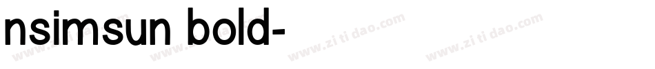 nsimsun bold字体转换